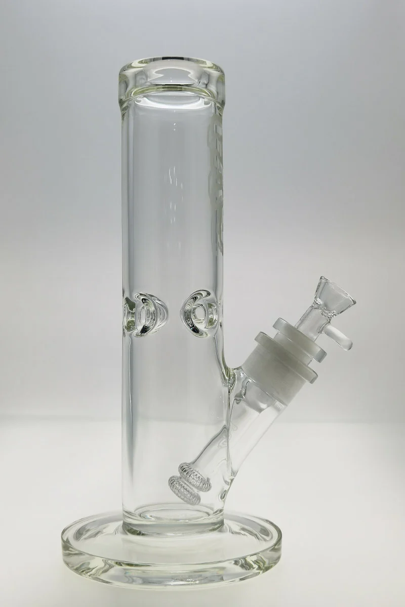 TAG - 12" Straight Tube Bong 65x7MM - 28/18MM Downstem (3.50")