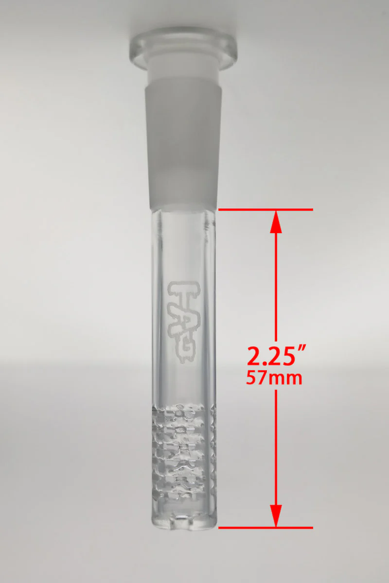 TAG - 14/10MM 6 Row x 2 (36 Hole) Open End Gridded Super Slit Bong Downstem - Image 22