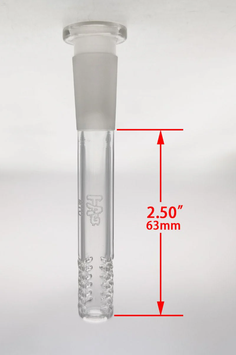 TAG - 14/10MM 6 Row x 2 (36 Hole) Open End Gridded Super Slit Bong Downstem - Image 8