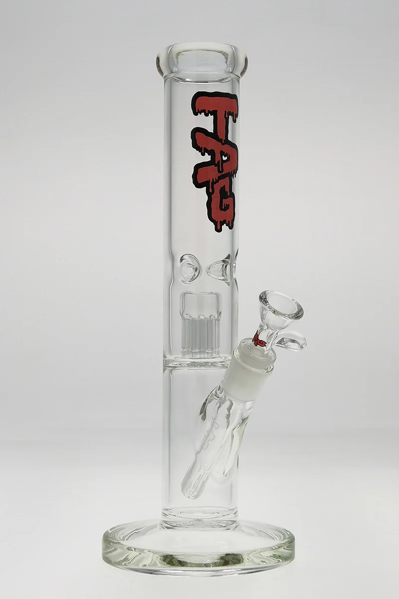 TAG - 13" 6 Arm Tree Straight Tube Bong 50x5MM - 18/14MM Downstem (3.50") - Image 26
