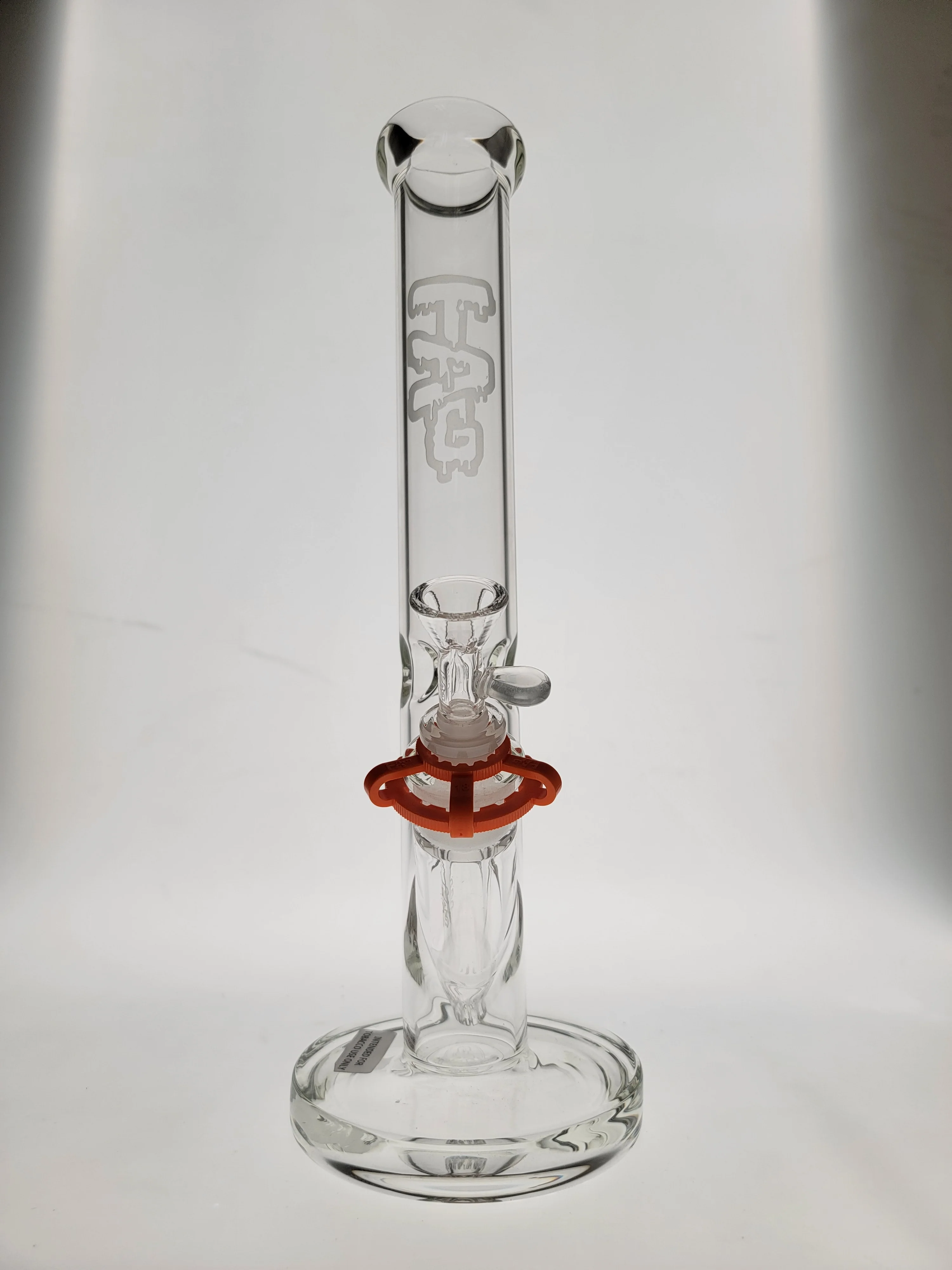 TAG - 14" Straight Tube Bong 44x4MM - 18/14MM Downstem (3.50") - Image 3