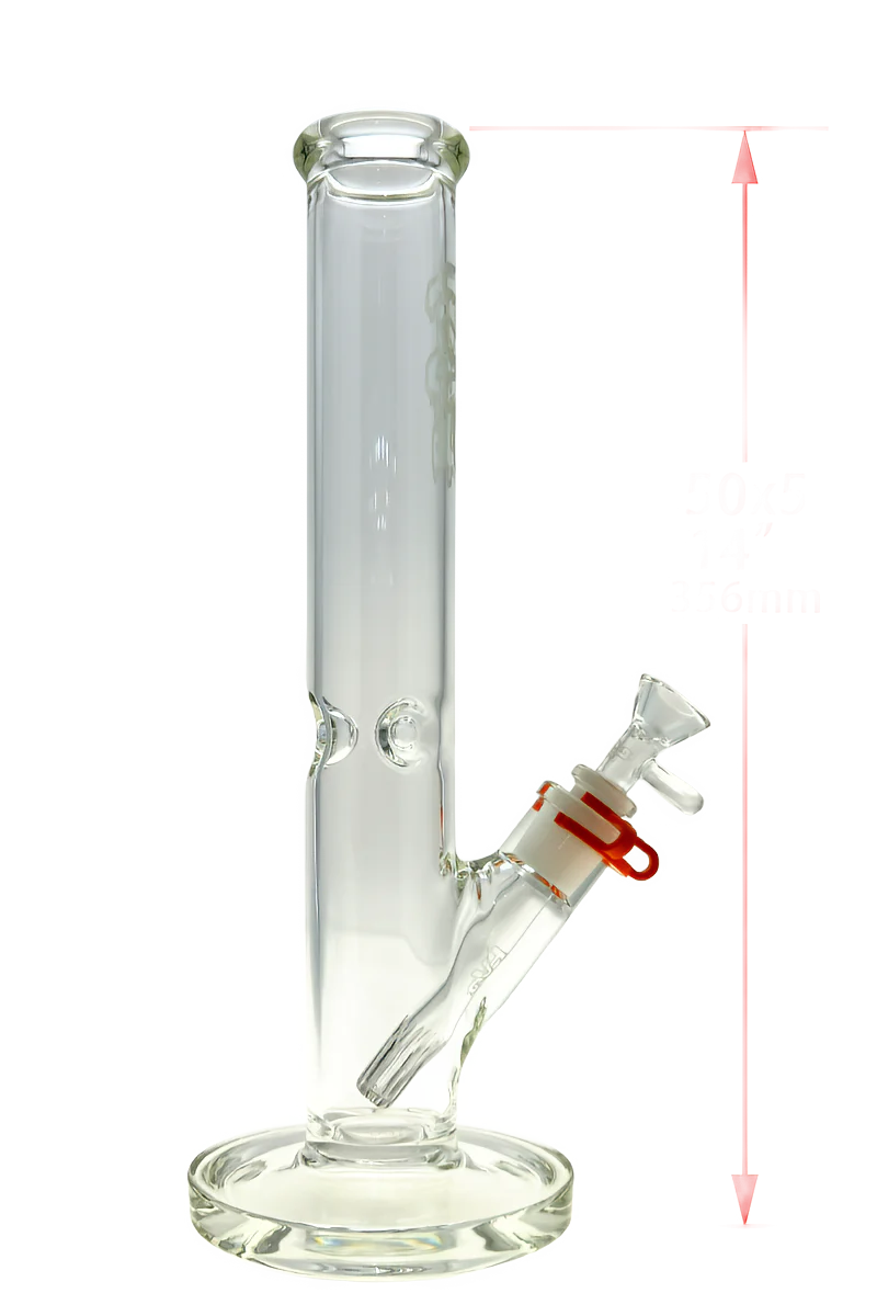 TAG - 14" Straight Tube Bong 50x5MM - 18/14MM Downstem (4.00") - Image 9