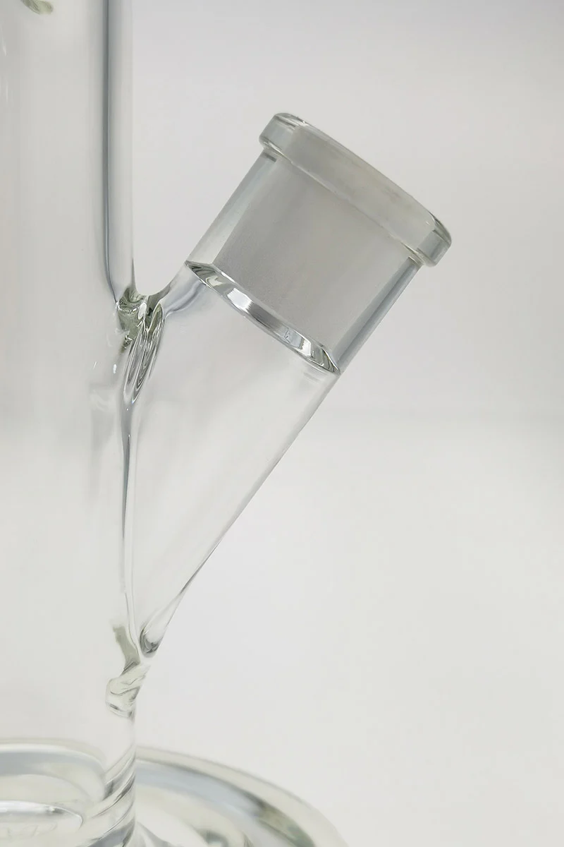 TAG - 16" Straight Tube Bong 50x5MM - 18/14MM Downstem (4.00") Wavy Sandblasted Logo - Clear .01 - Image 10