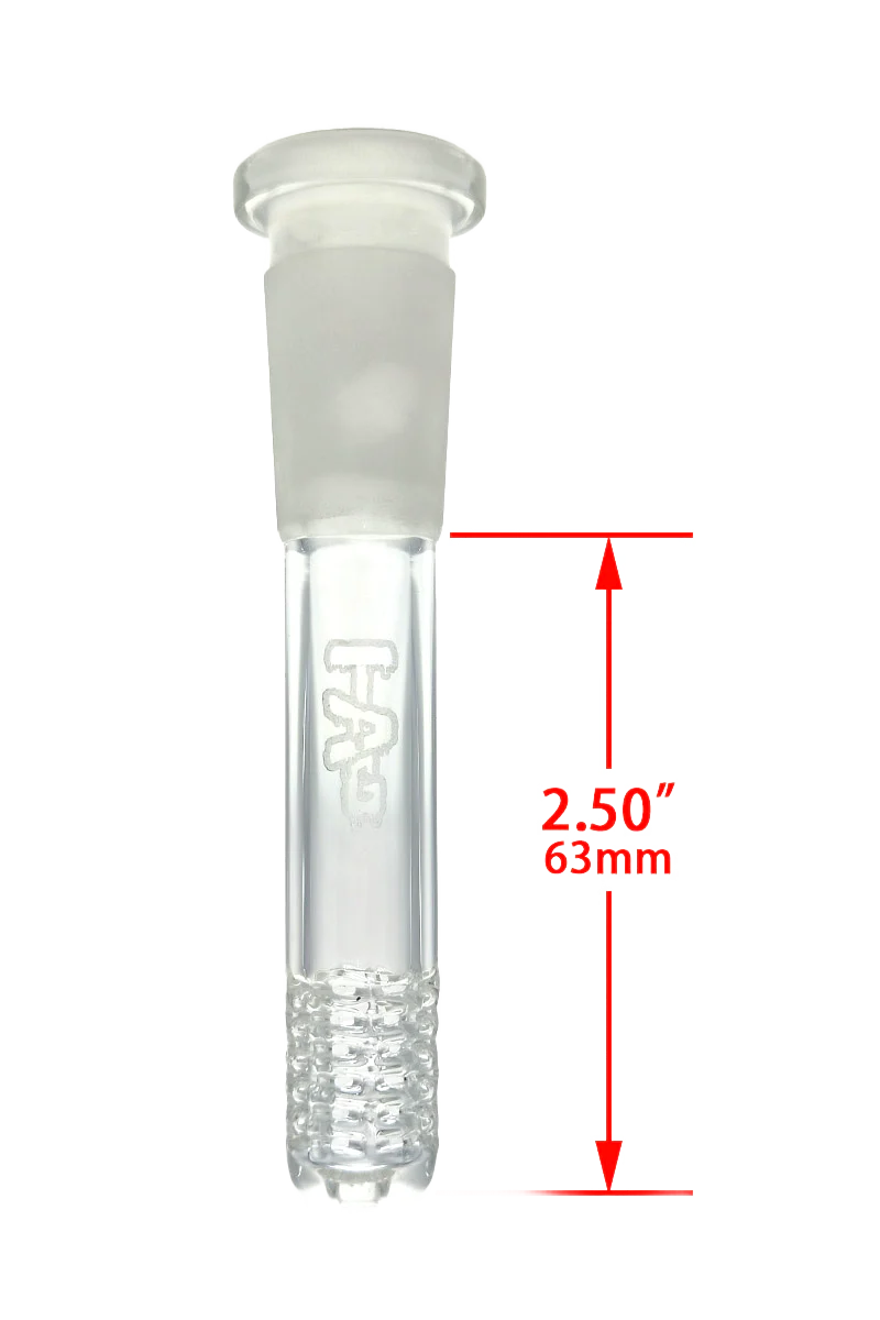 TAG - 18/14MM Open End Bong Downstem - 6 Row x 3 (54 Hole) Multiplying Super Slit - Image 7