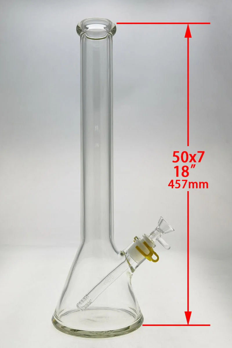 TAG - 18" Beaker Bong No Ice Pinches 50x7MM - 18/14MM Downstem (4.50") - Image 11