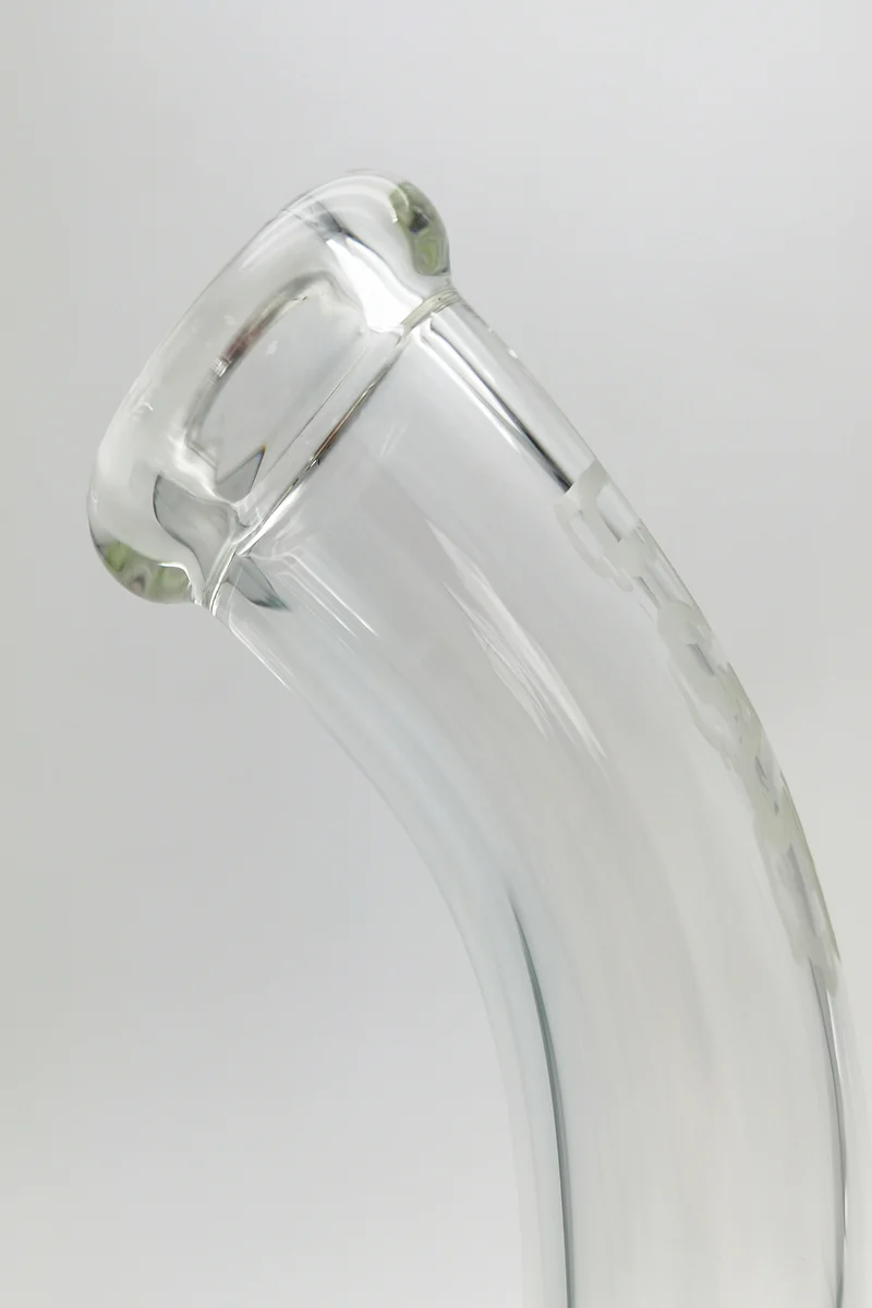 TAG - 18" Bent Neck Streamline Double UFO Beaker Bong 50x7MM - 18/14MM Downstem (3.75") - Image 11