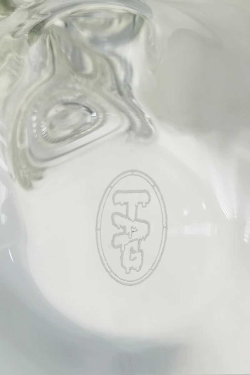 TAG - 18" Bent Neck Streamline Double UFO Beaker Bong 50x7MM - 18/14MM Downstem (3.75") - Image 17