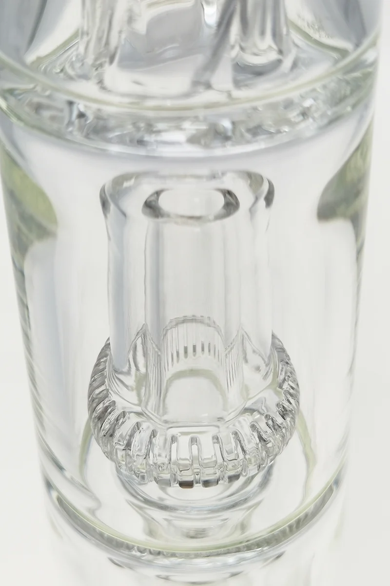 TAG - 18" Bent Neck Streamline Double UFO Beaker Bong 50x7MM - 18/14MM Downstem (3.75") - Image 4