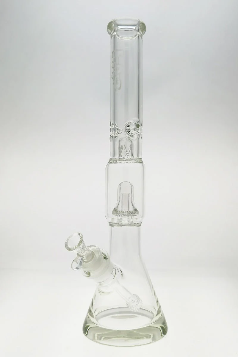 TAG - 19" Fixed Super Slit Bellow UFO Beaker Bong 50x7MM - 28/18MM Downstem (4.75") - Image 5