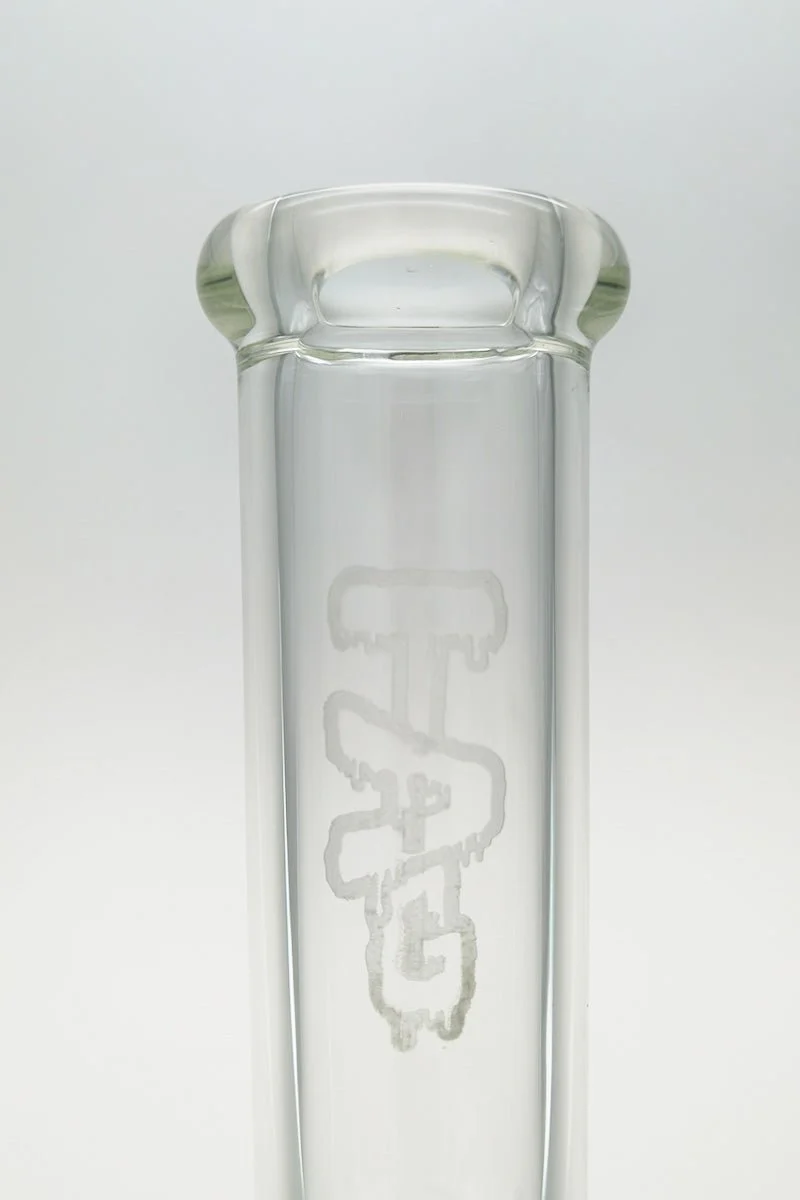 TAG - 19" Fixed Super Slit Bellow UFO Beaker Bong 50x7MM - 28/18MM Downstem (4.75") - Image 6