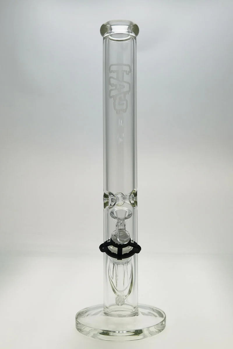 TAG - 18" Straight Tube Bong 50x7MM - 18/14MM Downstem (4.00") - Image 3
