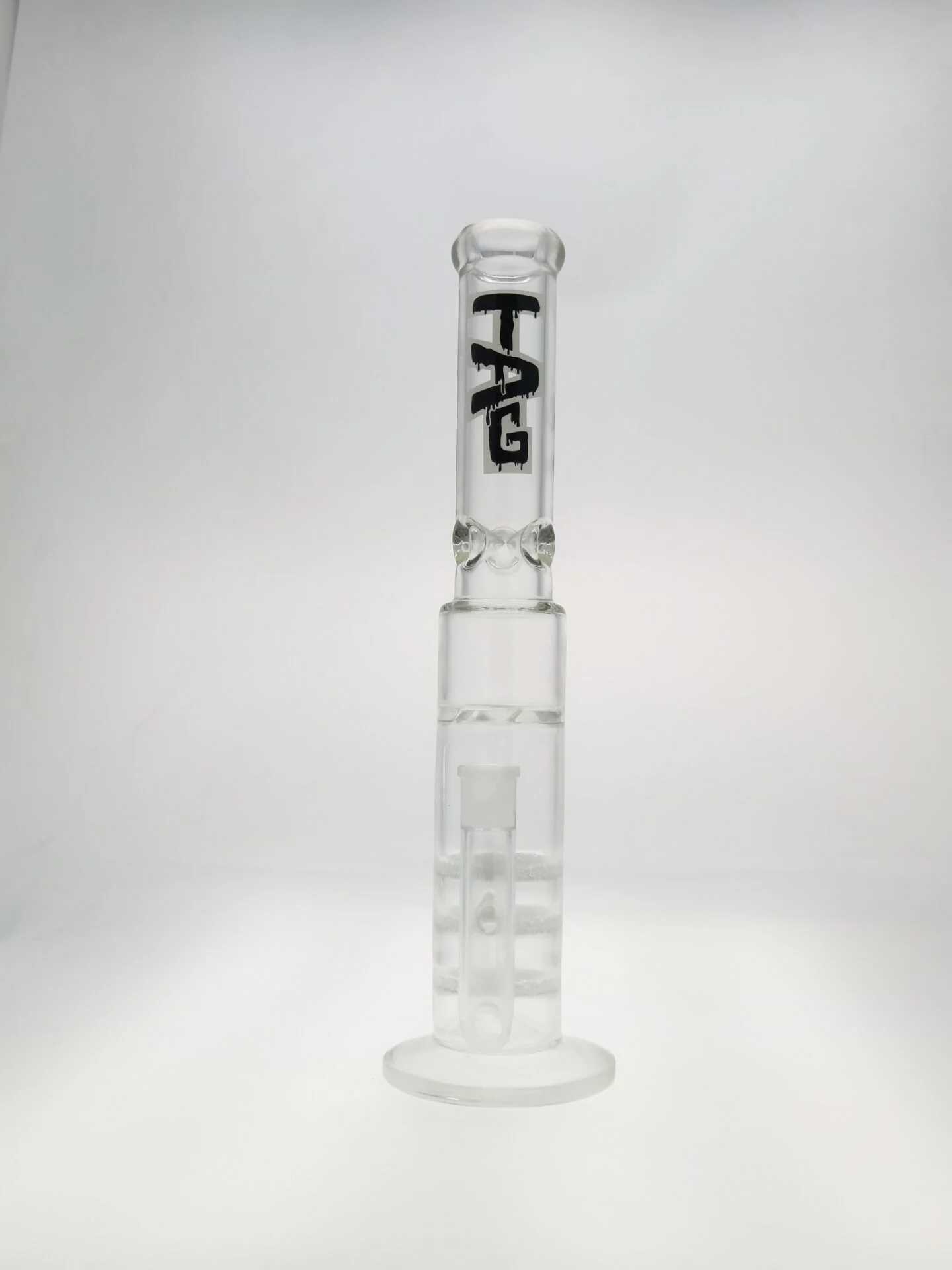 TAG - 18.75" Triple Fritted Disc with Spinning Cyclone Splash Guard Bong 7MM - Image 12