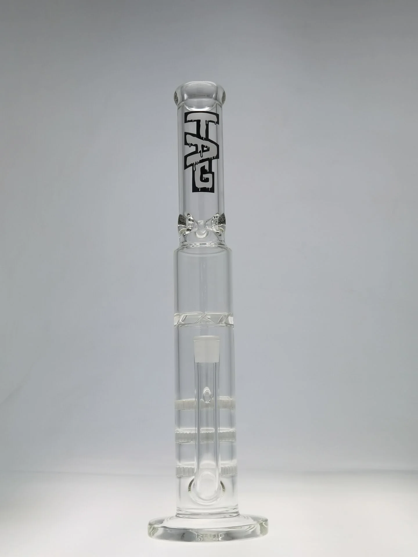 TAG - 18.75" Triple Fritted Disc with Spinning Cyclone Splash Guard Bong 7MM - Image 14