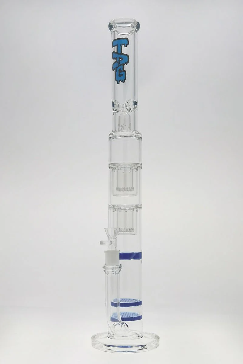 TAG - 24" Double Honeycomb Double Interior Showerhead Bong 50x7MM (18MM Female) - Image 14