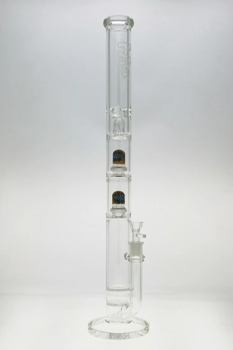 TAG - 25" Double Honeycomb to Worked Double UFO Super Slit Showerhead Bong 50x5MM (18MM Female) - Image 20