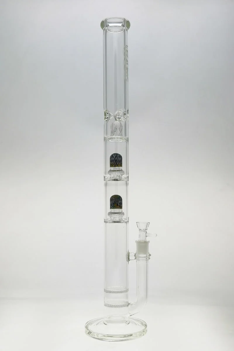 TAG - 25" Double Honeycomb to Worked Double UFO Super Slit Showerhead Bong 50x5MM (18MM Female) - Image 3