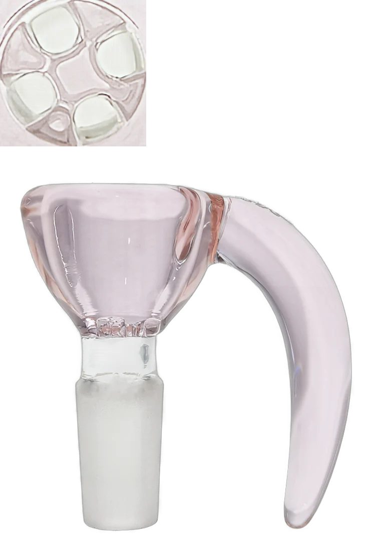 *CLEARANCE* TAG - 4 Hole Disc Screen Bong Slide with Horn Handle - Image 10