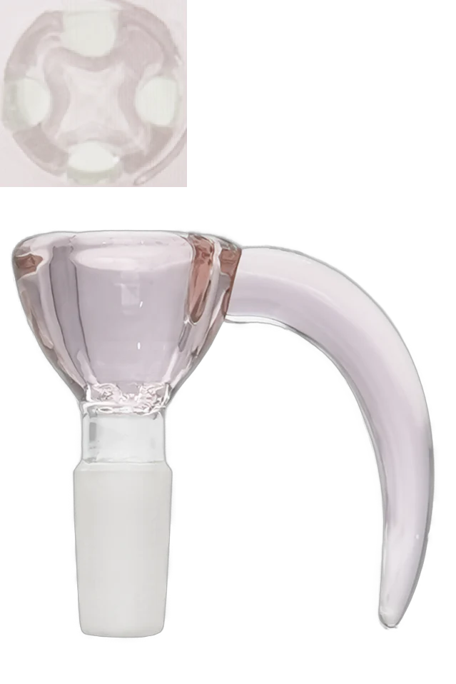 *CLEARANCE* TAG - 4 Hole Disc Screen Bong Slide with Horn Handle - Image 12