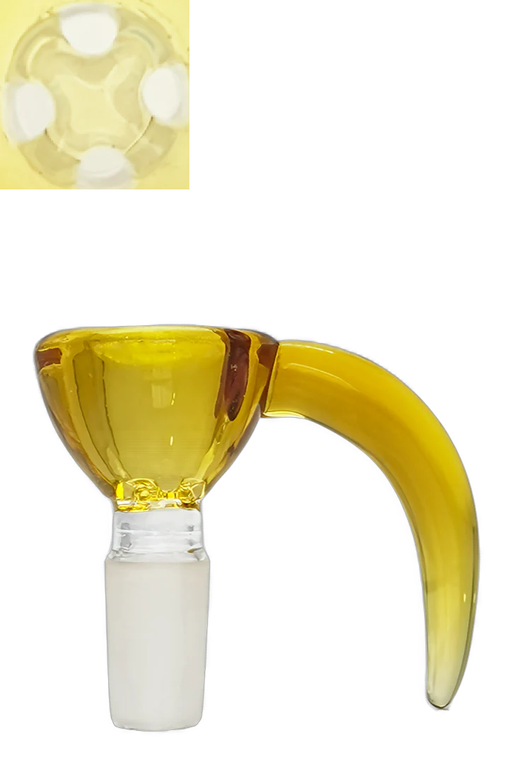 *CLEARANCE* TAG - 4 Hole Disc Screen Bong Slide with Horn Handle - Image 3