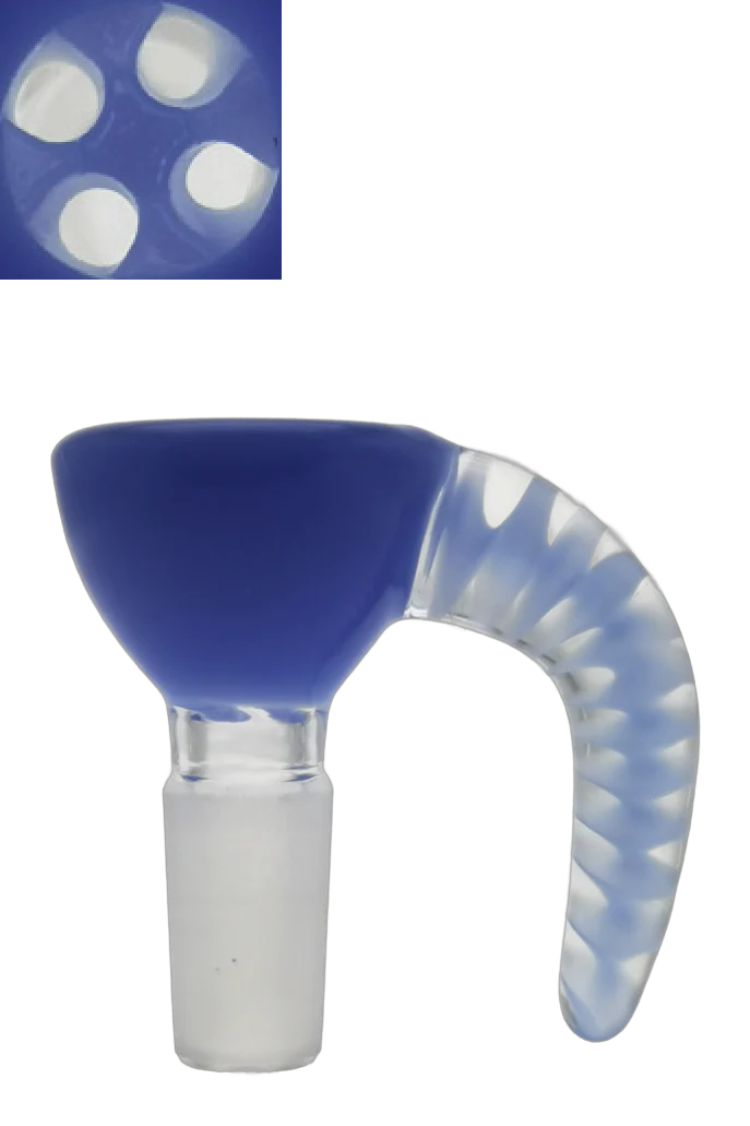 *CLEARANCE* TAG - 4 Hole Disc Screen Bong Slide with Horn Handle - Image 7