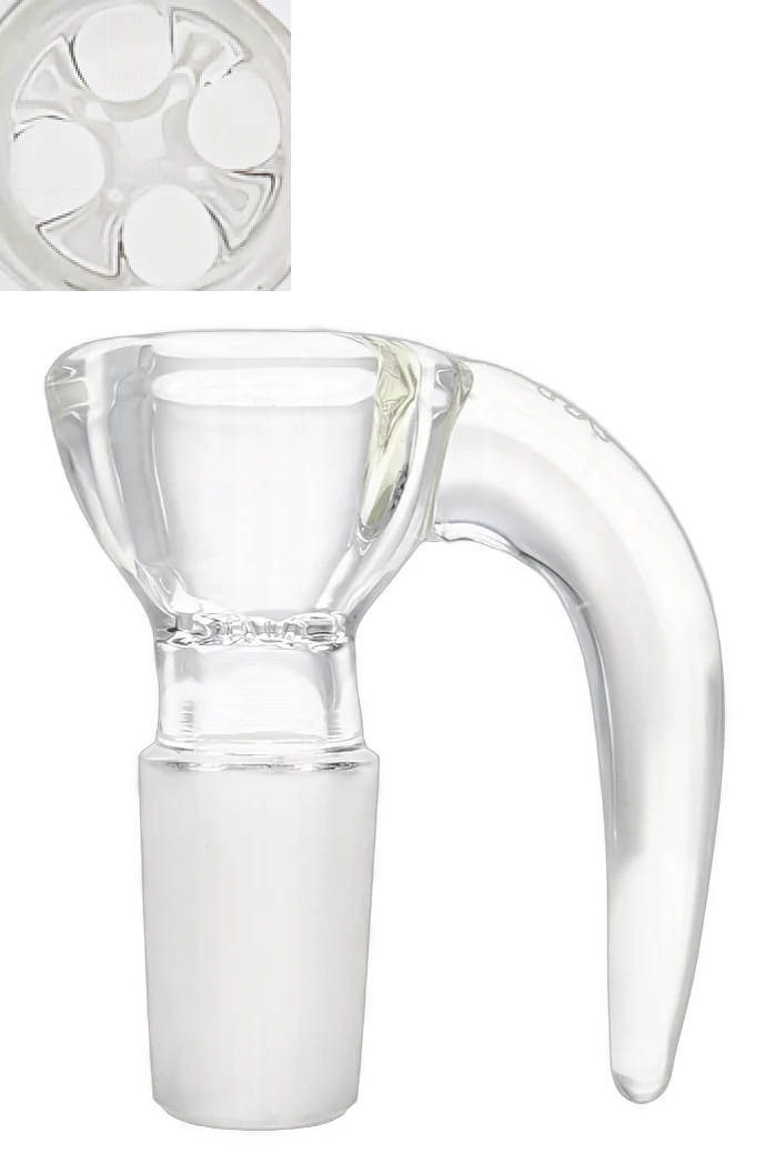 *CLEARANCE* TAG - 4 Hole Disc Screen Bong Slide with Horn Handle - Image 8