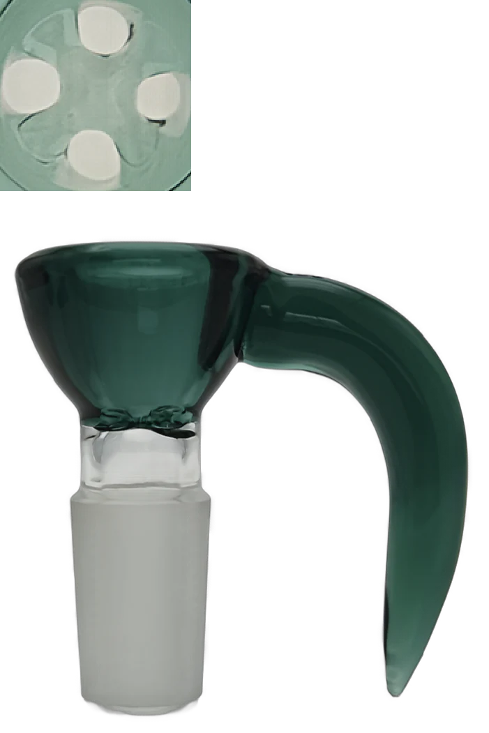 *CLEARANCE* TAG - 4 Hole Disc Screen Bong Slide with Horn Handle - Image 9