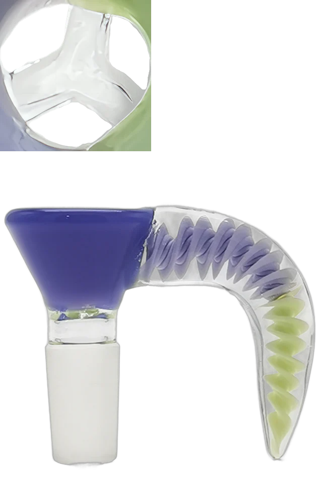 TAG - Disc Screen Bong Slide Bowl Piece with Horn Handle - Image 5