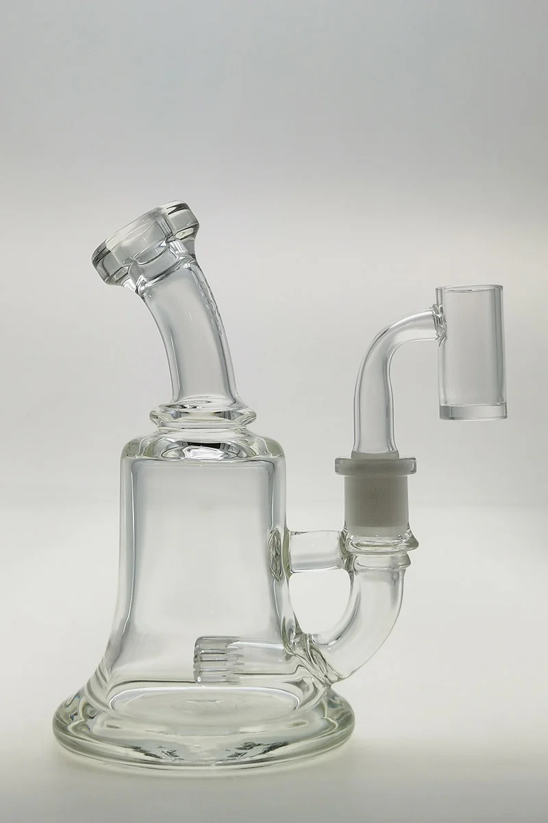 TAG - 6.5" Bent Neck Super Slit Single Showerhead Dab Rig w/ Bellow Base 50x5MM (14MM Female) - Image 3