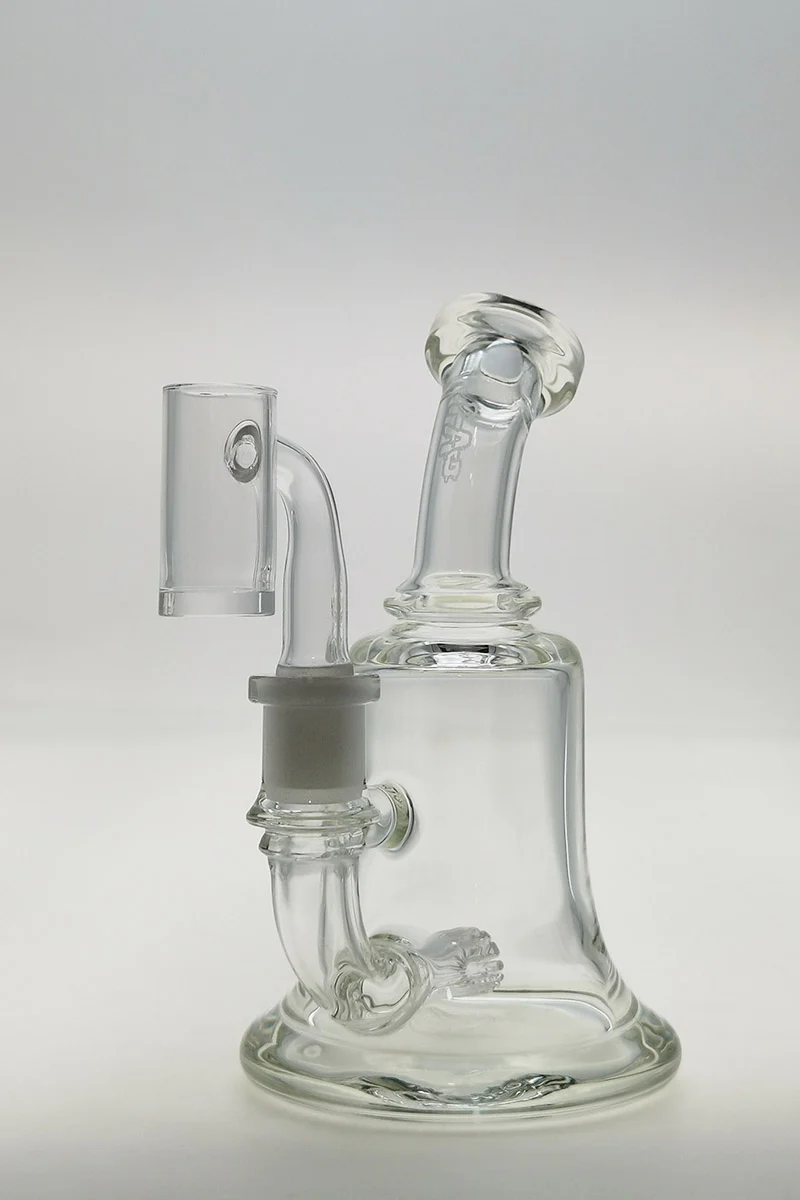 TAG - 6.5" Bent Neck Super Slit Single Showerhead Dab Rig w/ Bellow Base 50x5MM (14MM Female) - Image 7