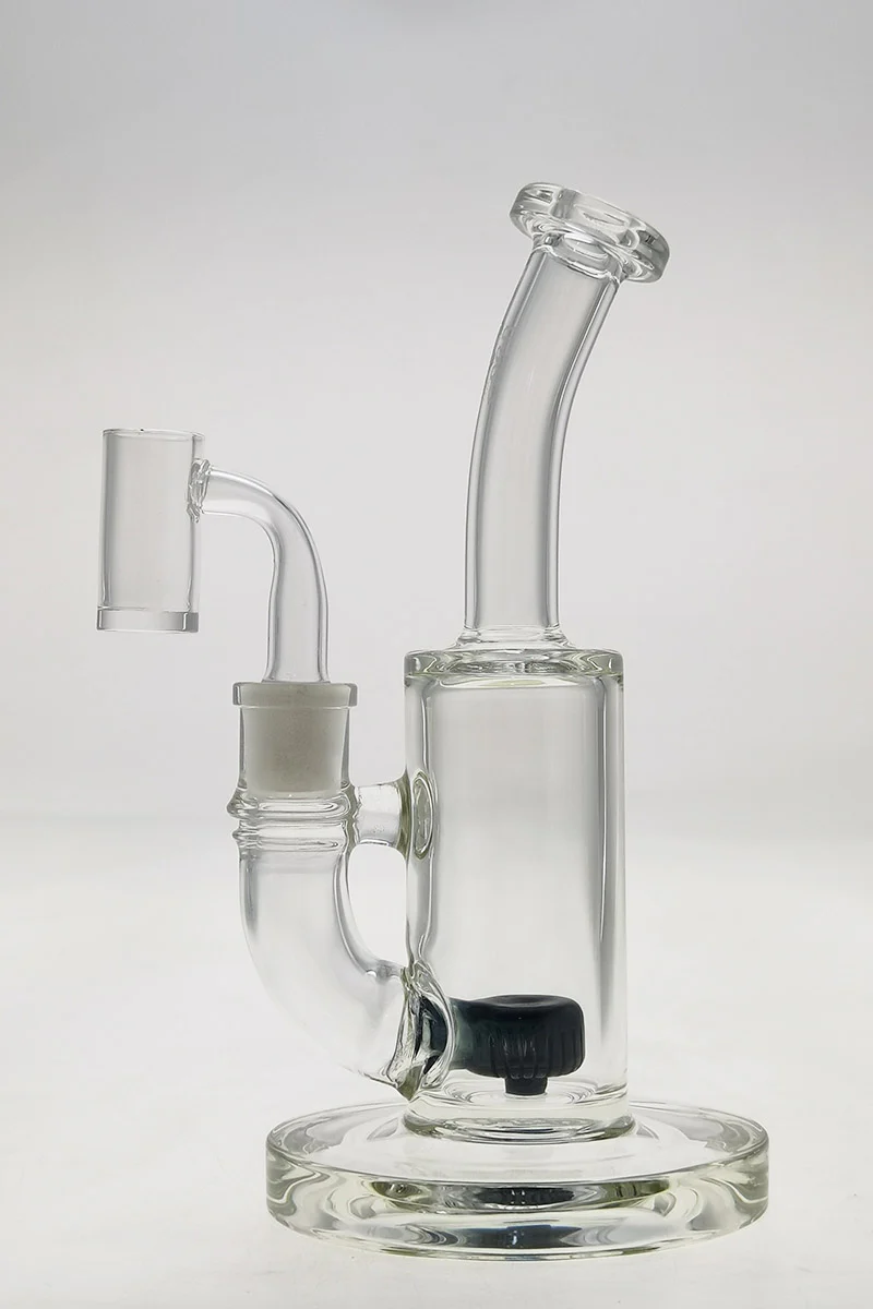 TAG - 7" Bent Neck Fixed Showerhead Puck Diffuser Dab Rig 44x4MM (14MM Female) - Image 159