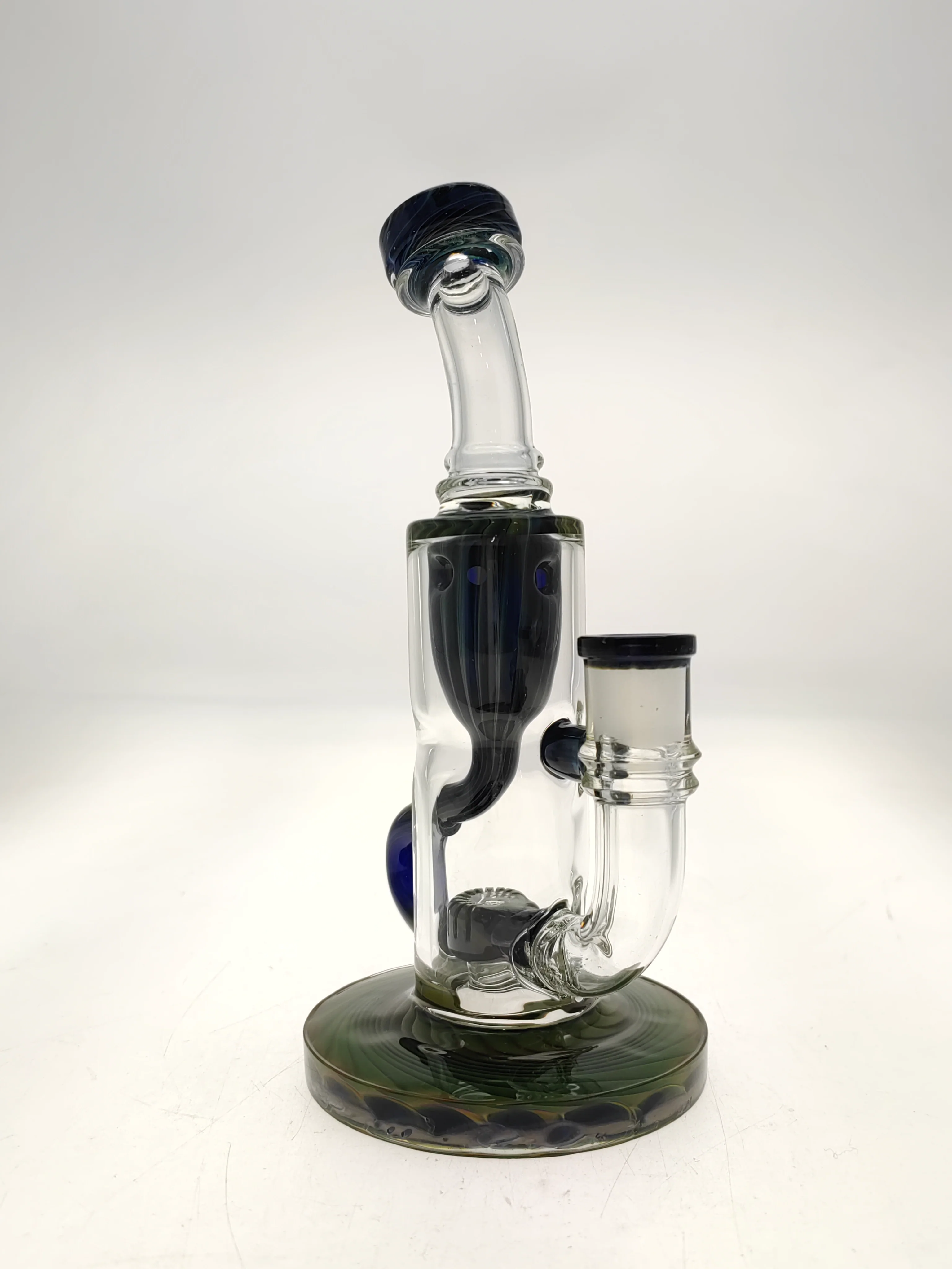 TAG - 8" Super Slit Puck Klein Incycler (Recycler) Dab Rig 44x4MM (14MM Female) - Image 170