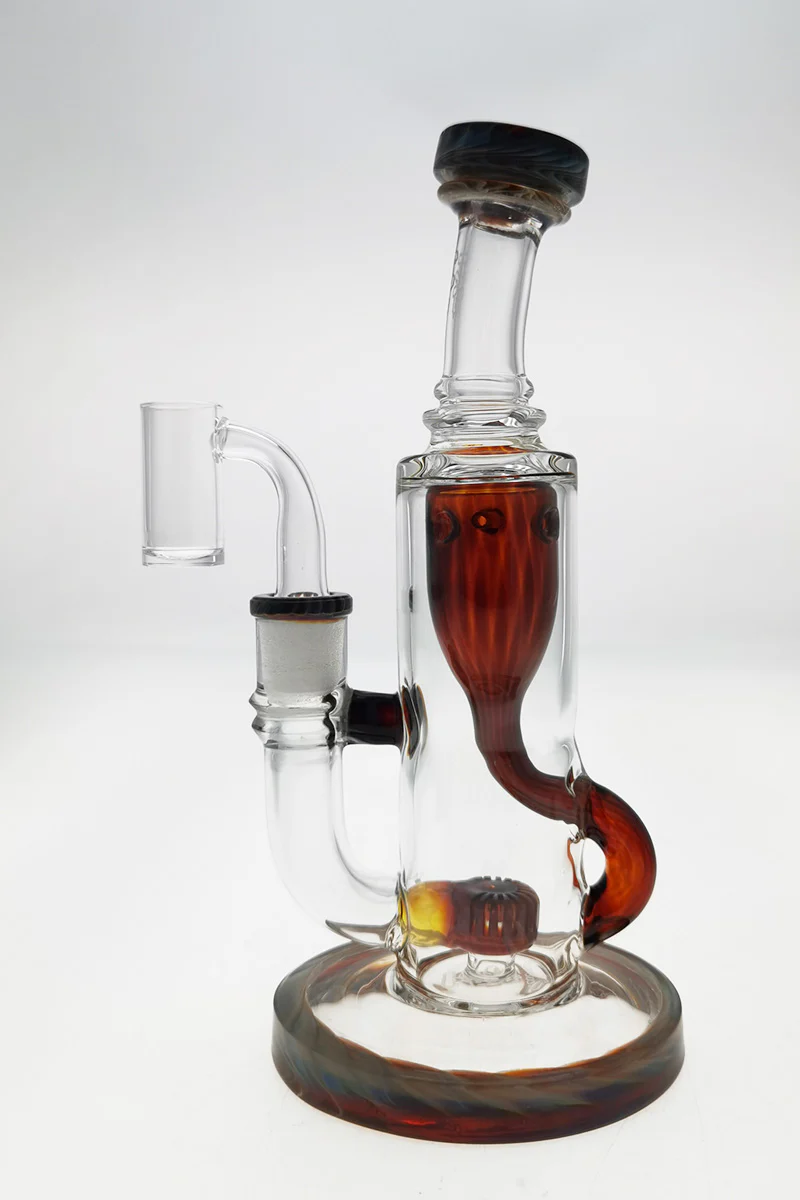 TAG - 8" Super Slit Puck Klein Incycler (Recycler) Dab Rig 44x4MM (14MM Female) - Image 4