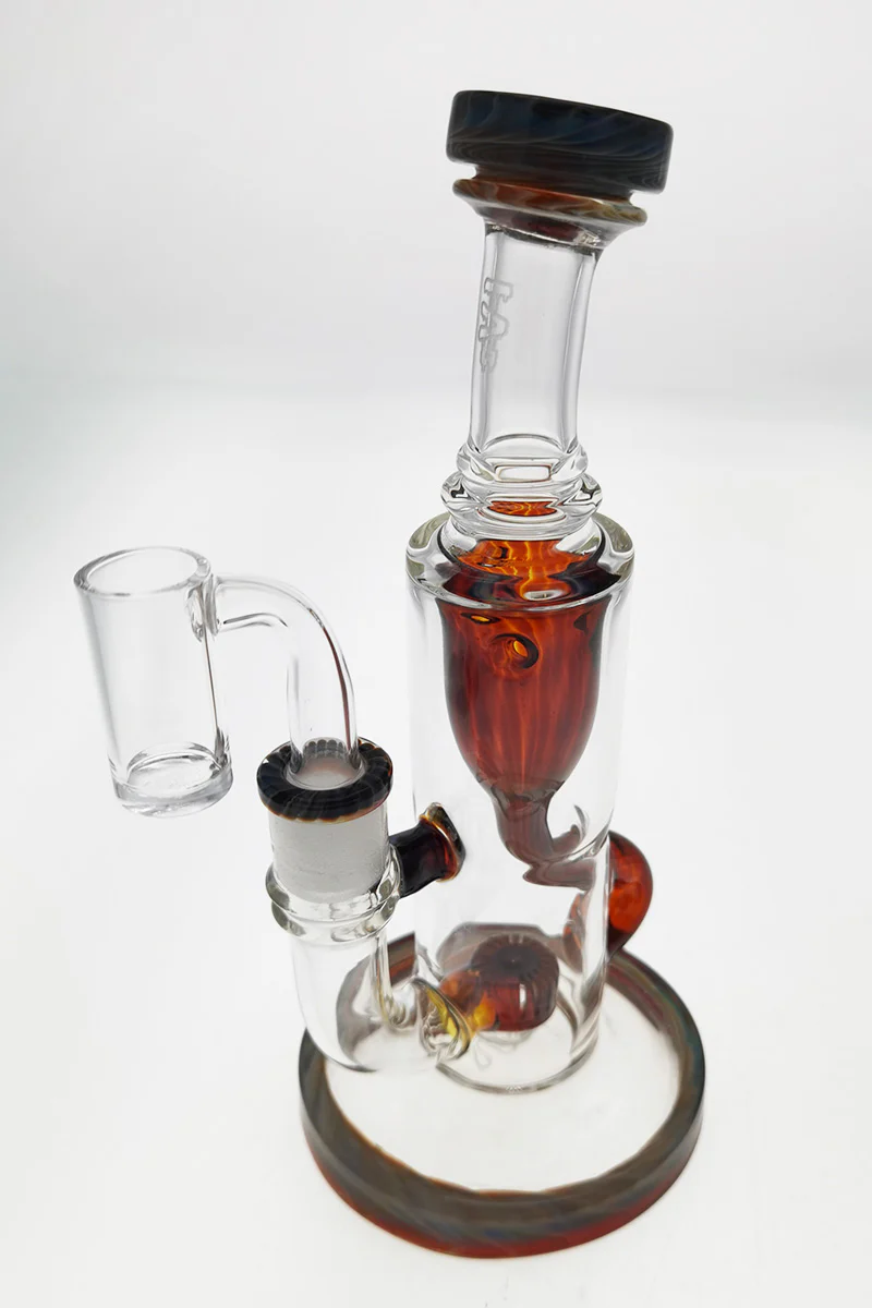 TAG - 8" Super Slit Puck Klein Incycler (Recycler) Dab Rig 44x4MM (14MM Female) - Image 7