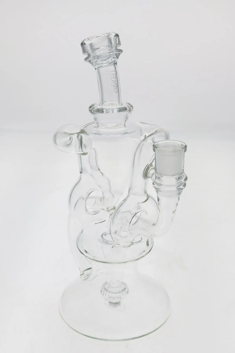 TAG - 10" Twin Arm Super Slit Donut Wormhole Recycler Dab Rig w/ Bellow Base (14MM Female) - Image 11