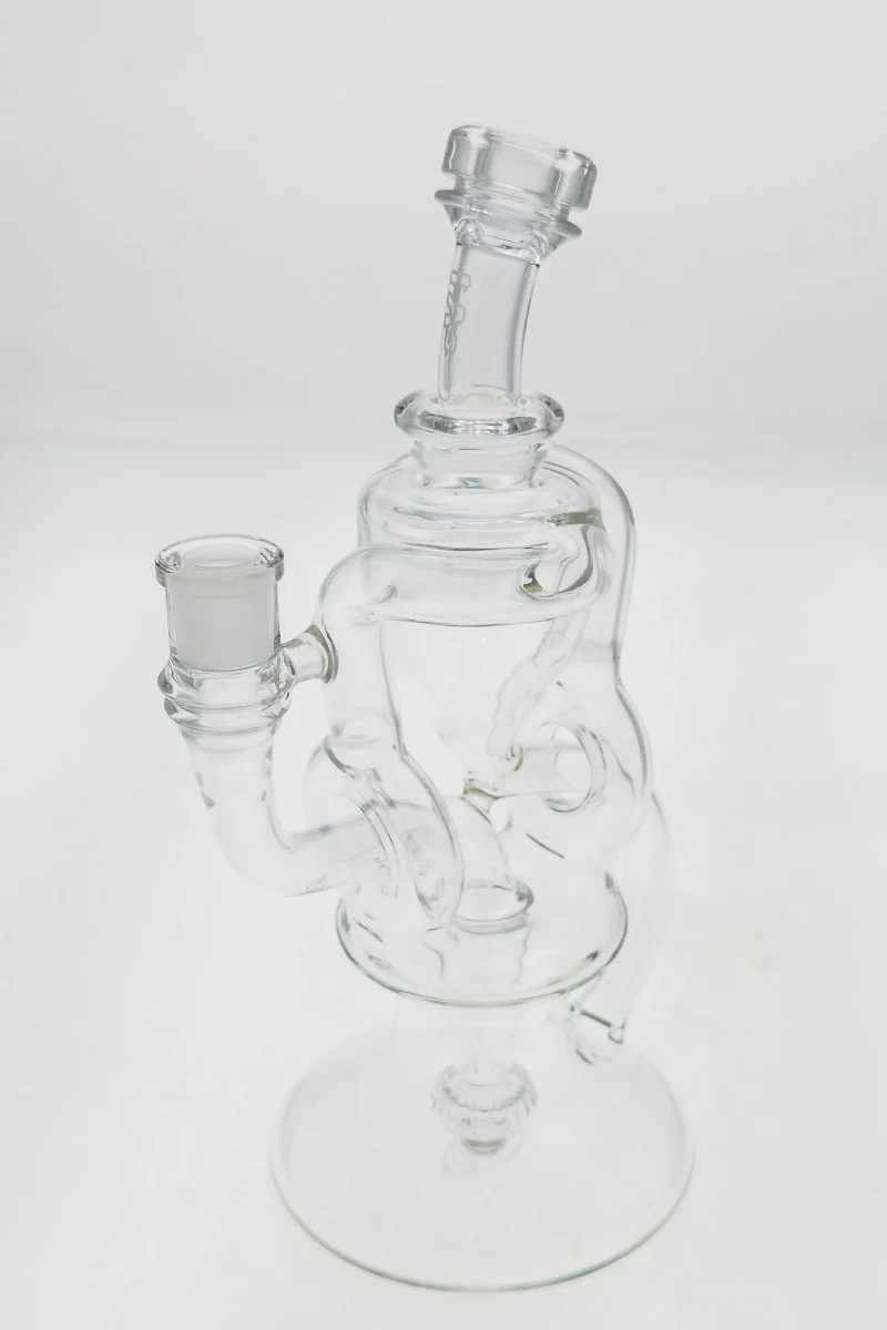 TAG - 10" Twin Arm Super Slit Donut Wormhole Recycler Dab Rig w/ Bellow Base (14MM Female) - Image 12