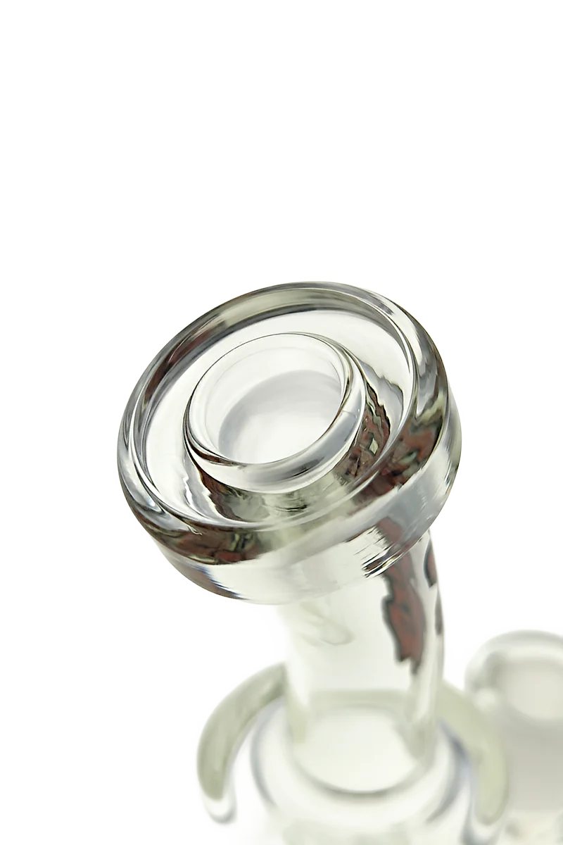 TAG - 8" Bent Neck Fixed Super Slit Puck Dab Rig 44x4MM (14MM Female) - Image 11