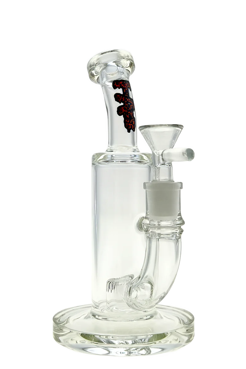 TAG - 8" Bent Neck Fixed Super Slit Puck Dab Rig 44x4MM (14MM Female) - Image 12