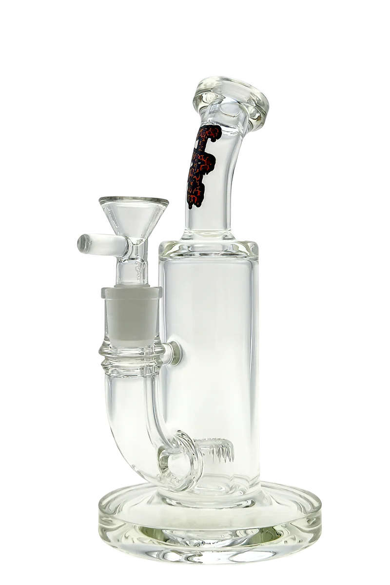 TAG - 8" Bent Neck Fixed Super Slit Puck Dab Rig 44x4MM (14MM Female) - Image 13