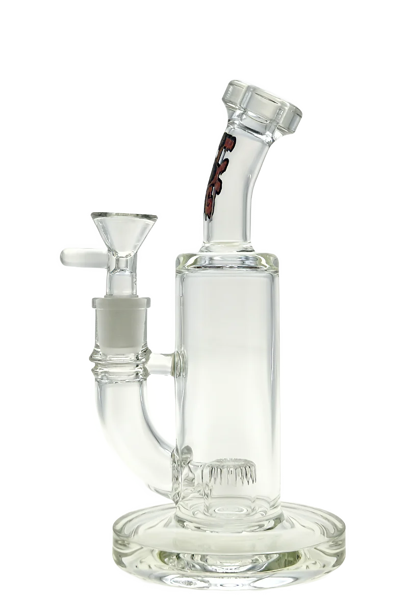 TAG - 8" Bent Neck Fixed Super Slit Puck Dab Rig 44x4MM (14MM Female) - Image 15