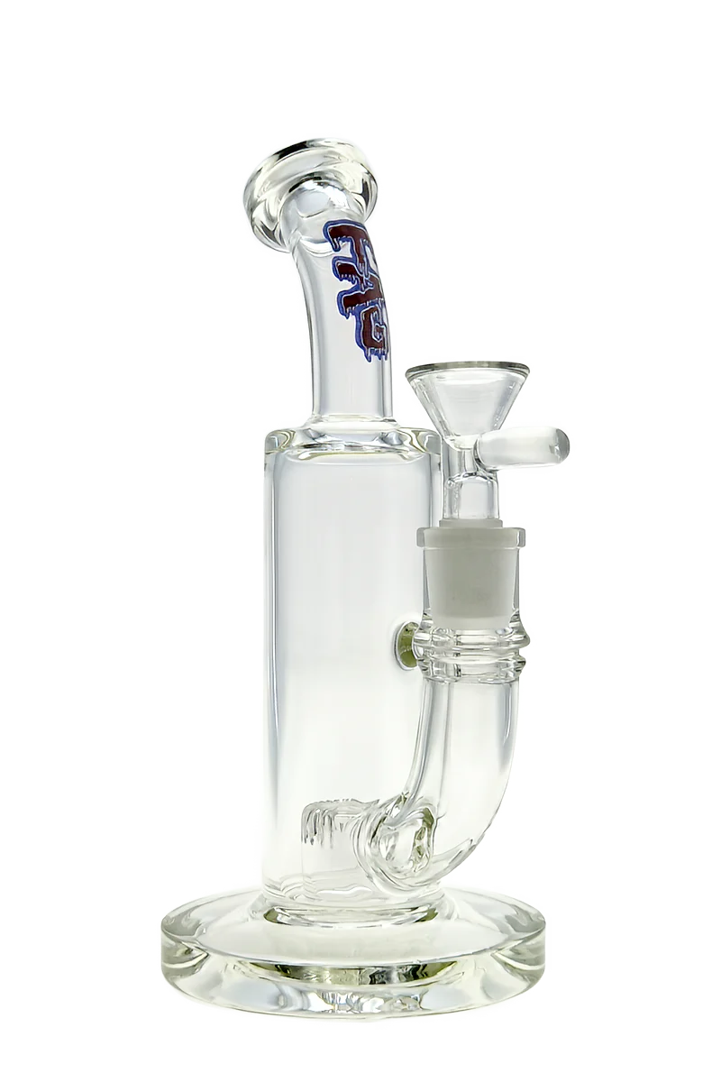 TAG - 8" Bent Neck Fixed Super Slit Puck Dab Rig 44x4MM (14MM Female) - Image 23