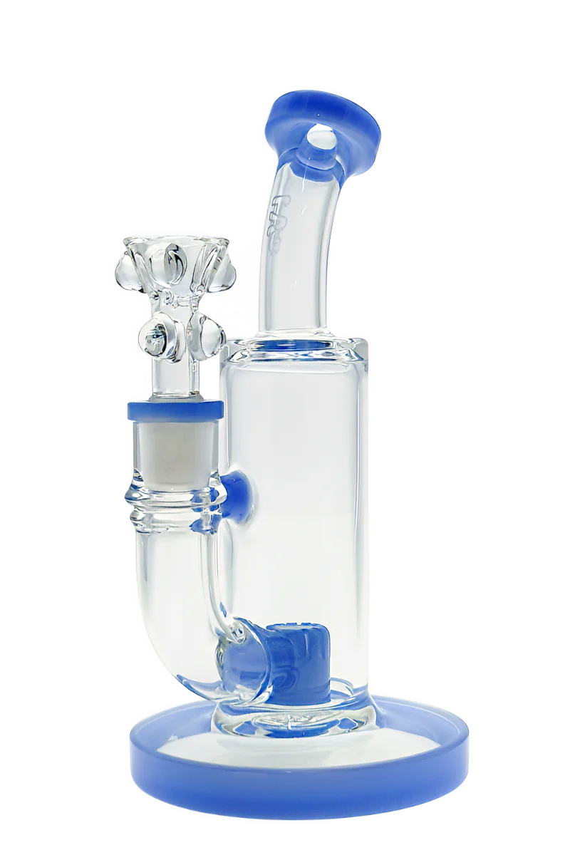 TAG - 8" Bent Neck Fixed Super Slit Puck Dab Rig 44x4MM (14MM Female) - Image 26