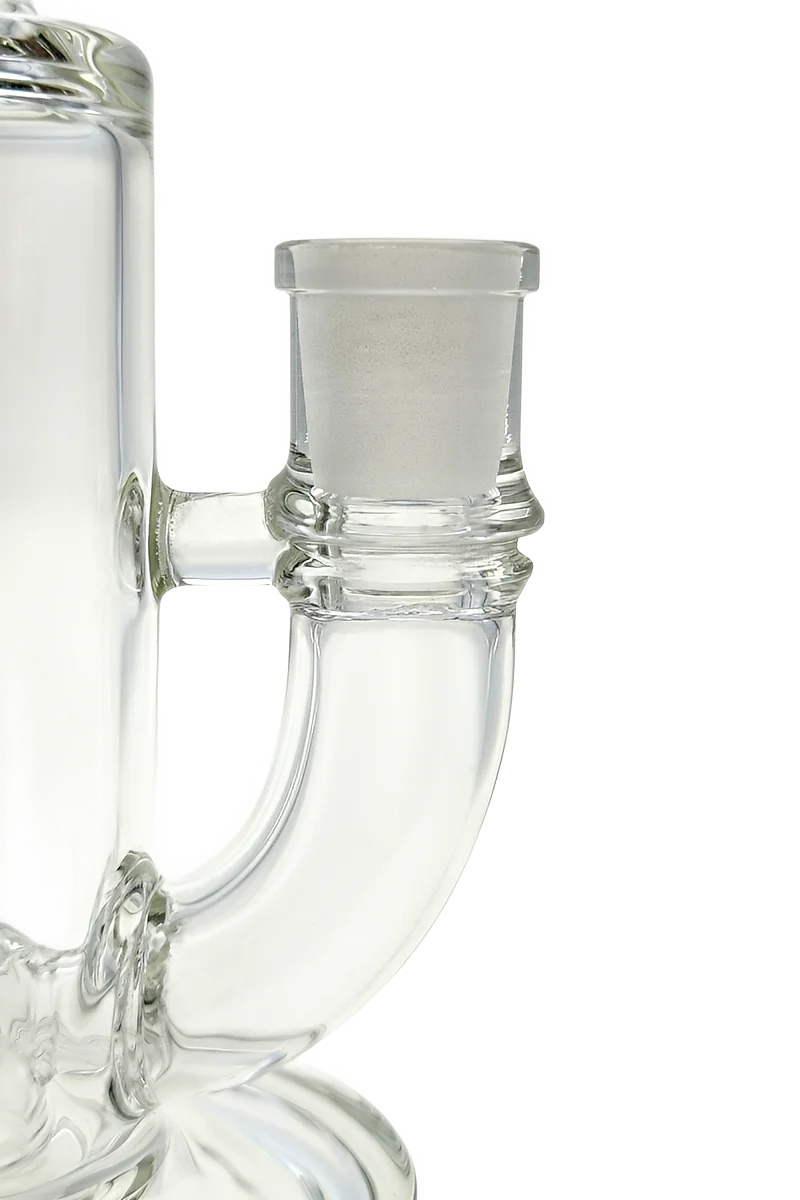 TAG - 8" Bent Neck Fixed Super Slit Puck Dab Rig 44x4MM (14MM Female) - Image 7