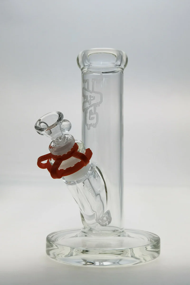 TAG - 8" Straight Tube Bong 44x4MM - 18/14MM Downstem (2.75") - Image 18