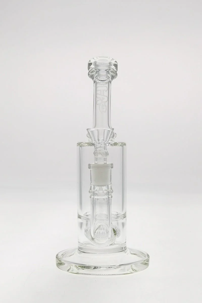 TAG - 9" Bent Neck Interior Showerhead Dab Rig Bong 55x5MM (14MM Female) - Image 11