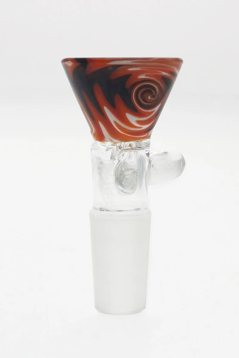 TAG - Worked Reversal Bong Slide Bowl Piece w/ Pinched Screen and Handle - Image 25