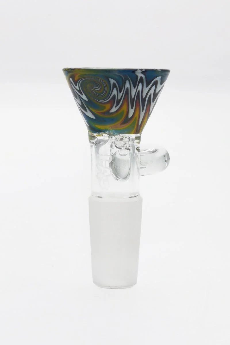 TAG - Worked Reversal Bong Slide Bowl Piece w/ Pinched Screen and Handle - Image 26