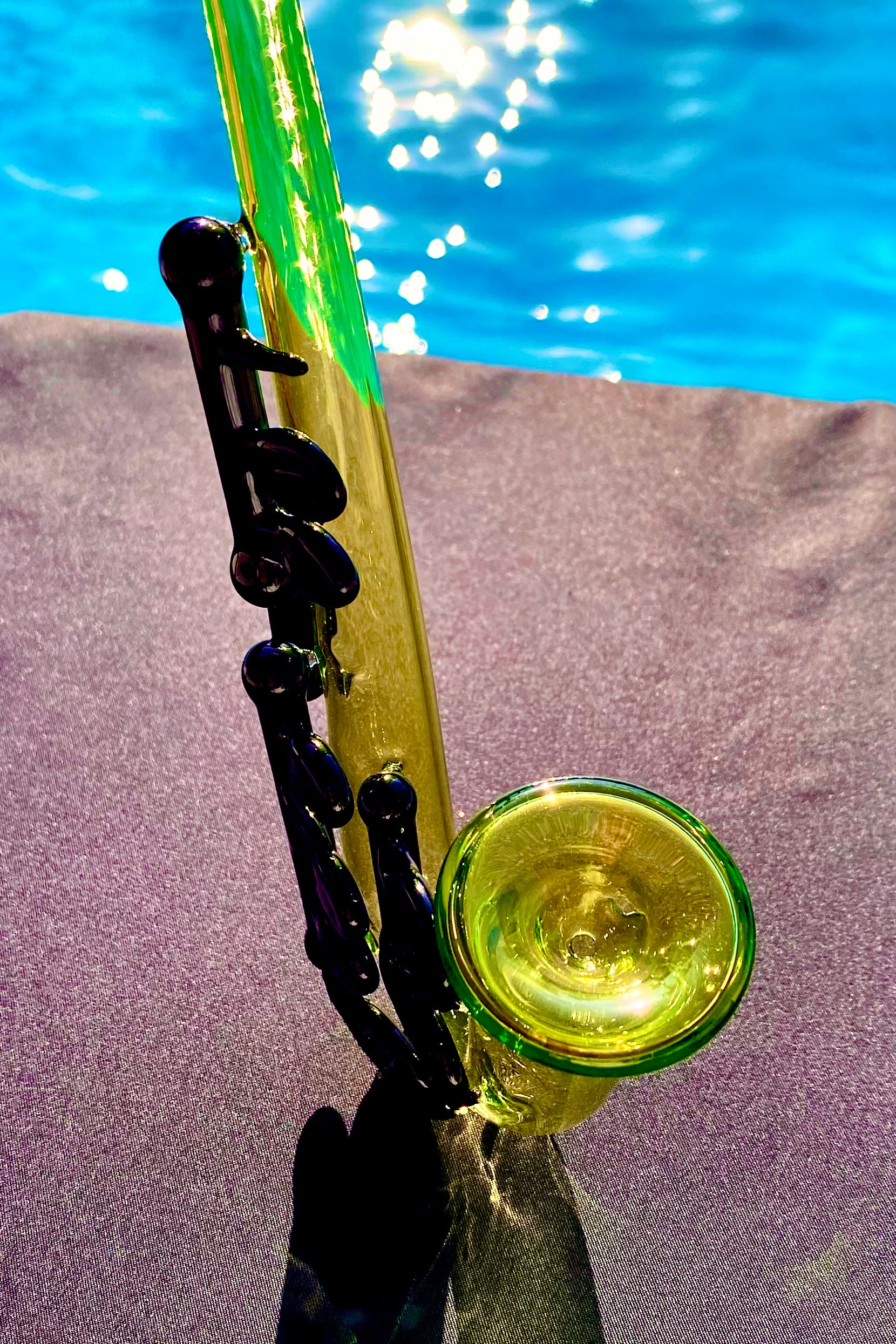 The Glass Cure - 9.50" Hillary - Where the Brass has Always Been Bigger Carb Hole: Left Side (145g) - Image 4